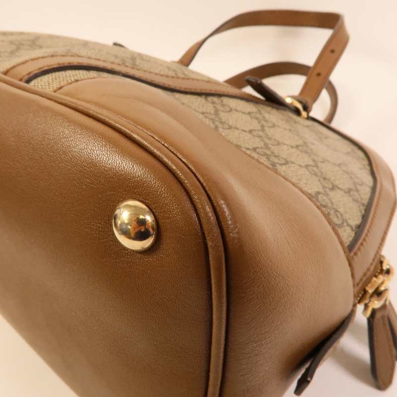 GUCCI 塗層帆布Nice Dome Bag手挽肩背兩用袋-10