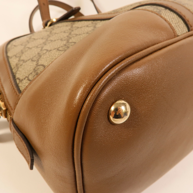 GUCCI 塗層帆布Nice Dome Bag手挽肩背兩用袋-11