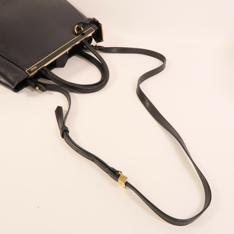 FENDI 牛皮皮革Petite 2Jours手挽肩背兩用袋-5