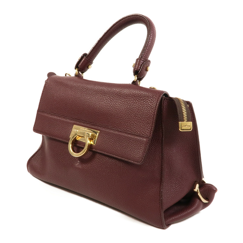 Salvatore Ferragamo 牛皮皮革Sofia Gancini手挽袋-2