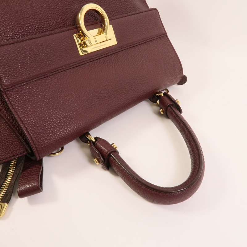 Salvatore Ferragamo 牛皮皮革Sofia Gancini手挽袋-5