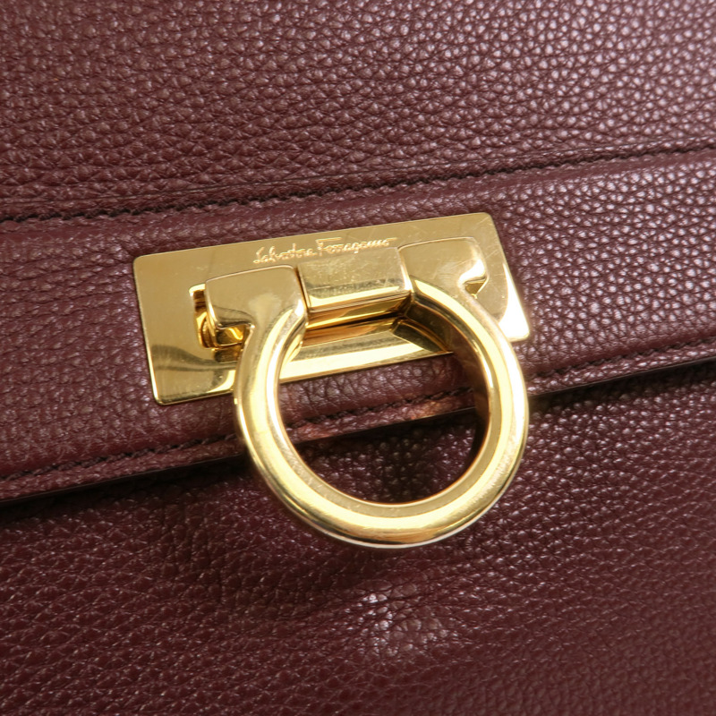 Salvatore Ferragamo 牛皮皮革Sofia Gancini手挽袋-6