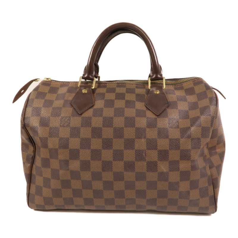 LOUIS VUITTON Damier Speedy 30金扣手挽袋-1