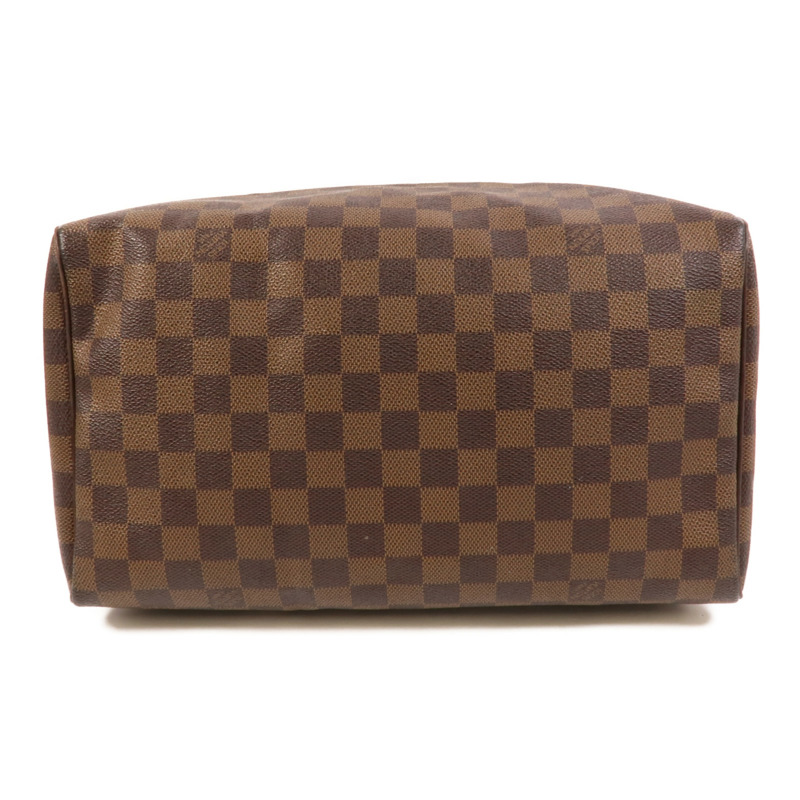 LOUIS VUITTON Damier Speedy 30金扣手挽袋-3