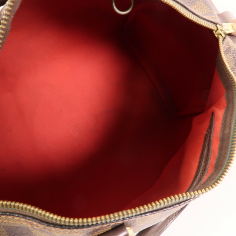 LOUIS VUITTON Damier Speedy 30金扣手挽袋-4