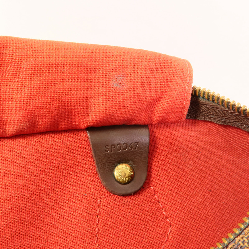 LOUIS VUITTON Damier Speedy 30金扣手挽袋-9