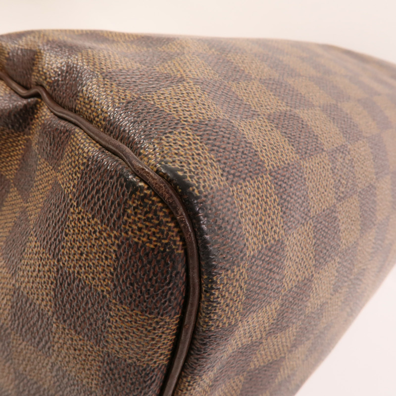 LOUIS VUITTON Damier Speedy 30金扣手挽袋-13