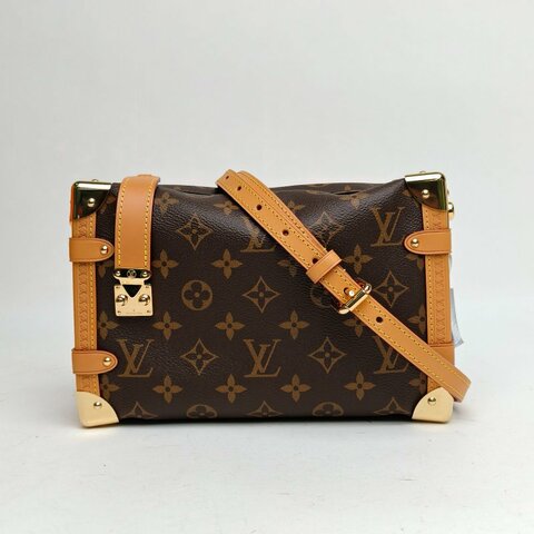 LOUIS VUITTON SideTrunk軟盒子包大號老花PVC晶片肩背包