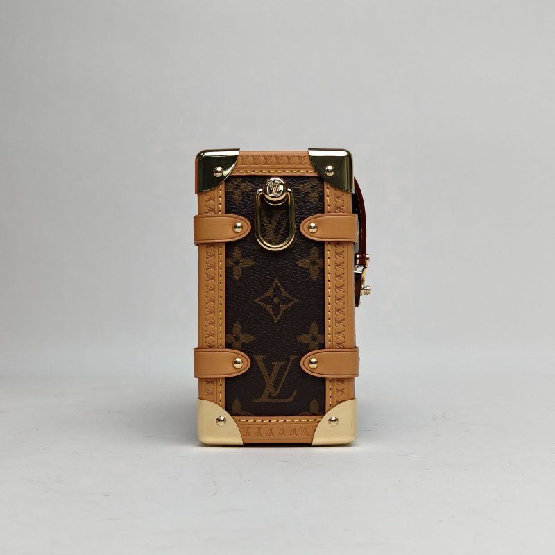 LOUIS VUITTON SideTrunk軟盒子包大號老花PVC晶片肩背包-3