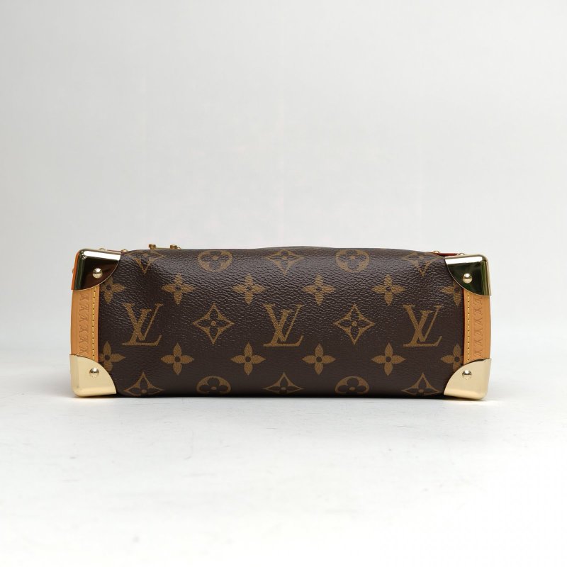 LOUIS VUITTON SideTrunk軟盒子包大號老花PVC晶片肩背包-4
