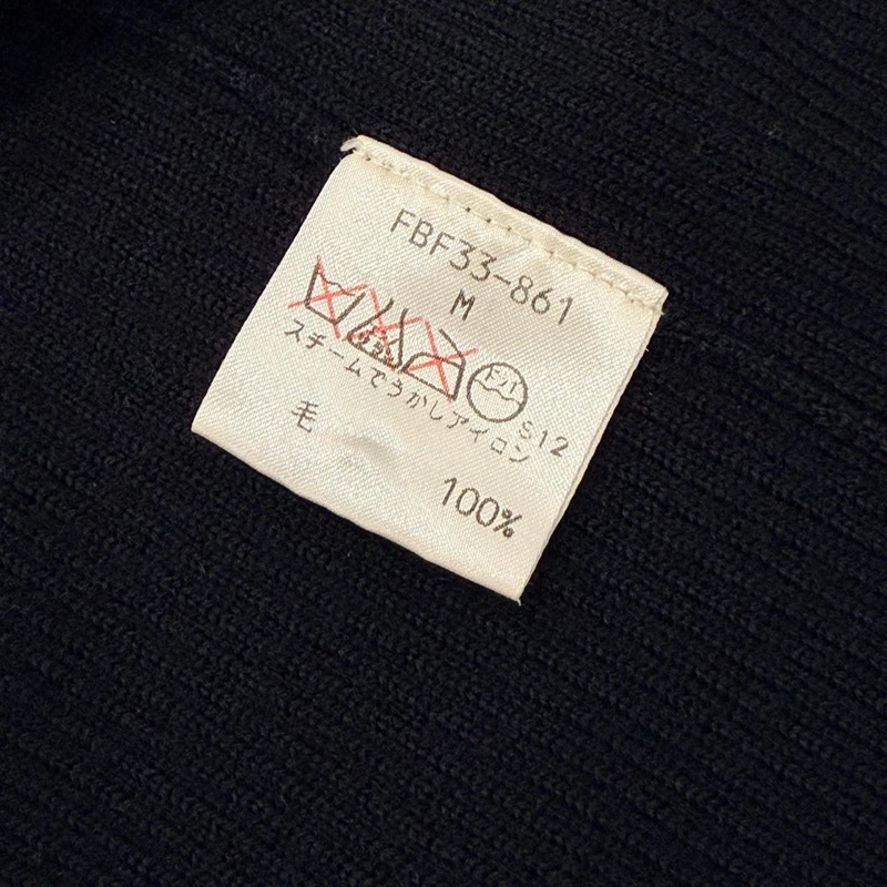 BURBERRY 藍標 黑色超彈坑條毛料開襟外套-9