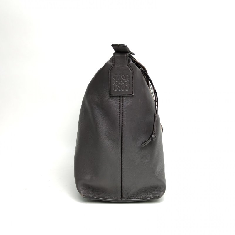 LOEWE 灰色牛皮銀扣Cubihobo腋下包大號肩背包-3