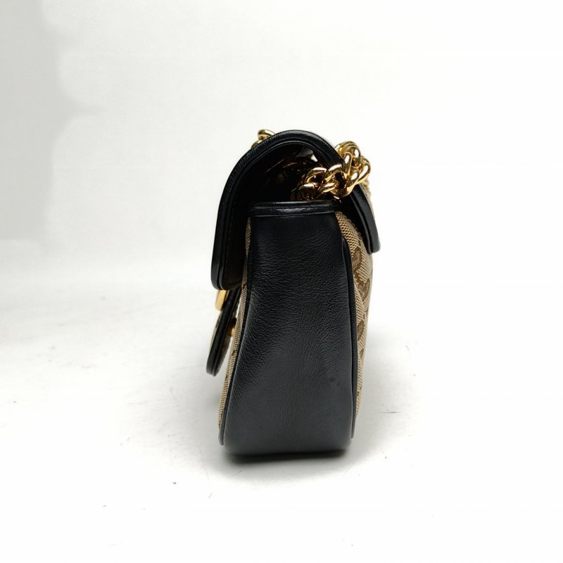 GUCCI GGMarmont肩背包Mini老花帆布金扣肩背包-1