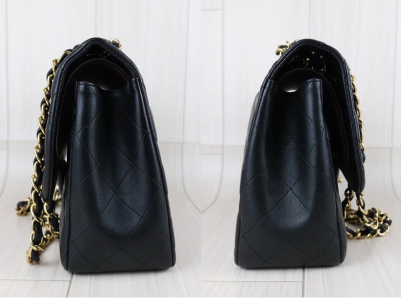 「JL精品代購」9新 Chanel香奈兒Jumbo CF羊皮金扣黑色-3
