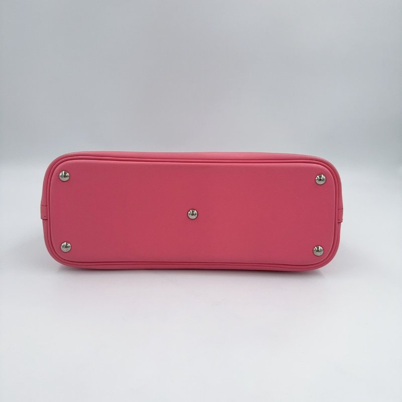 HERMES杜鵑粉Swift皮銀釦Bolide27cm-7