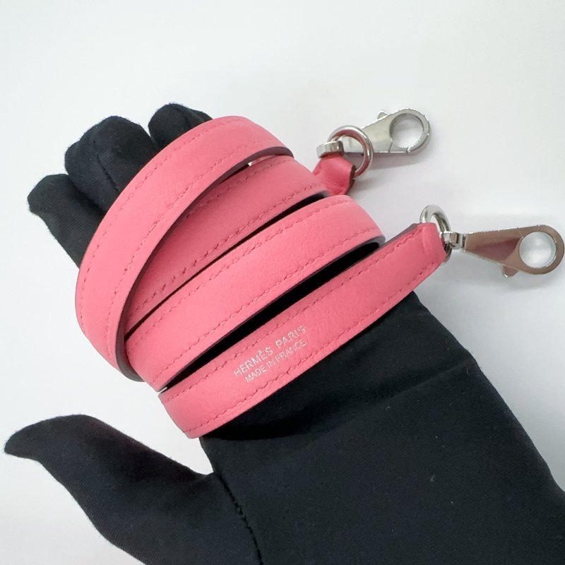 HERMES杜鵑粉Swift皮銀釦Bolide27cm-9