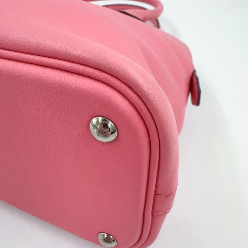 HERMES杜鵑粉Swift皮銀釦Bolide27cm-12