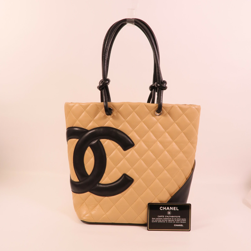 CHANEL 牛皮皮革Cambon手挽袋-9