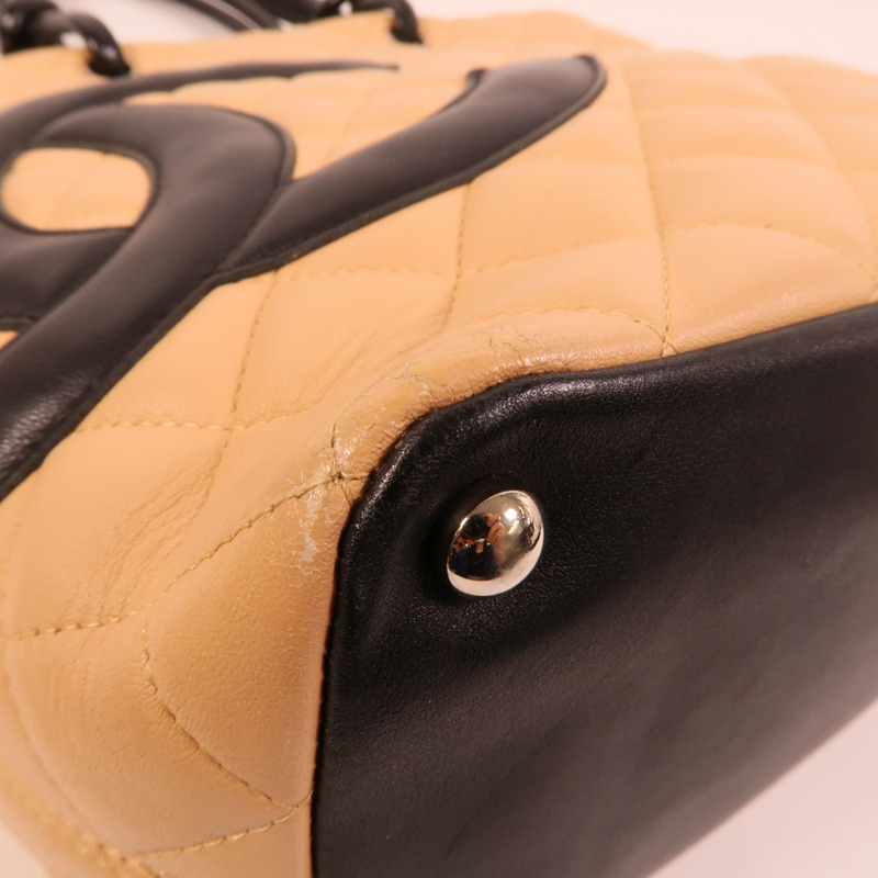 CHANEL 牛皮皮革Cambon手挽袋-13