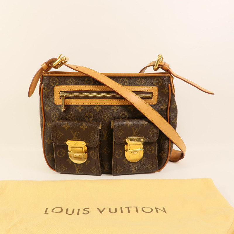 LOUIS VUITTON Monogram Hudson GM金扣肩背袋-4