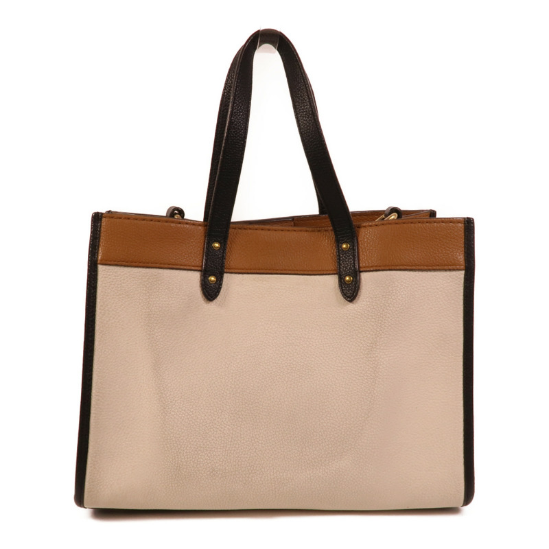 COACH 牛皮皮革Field Tote 30手挽肩背兩用袋-1