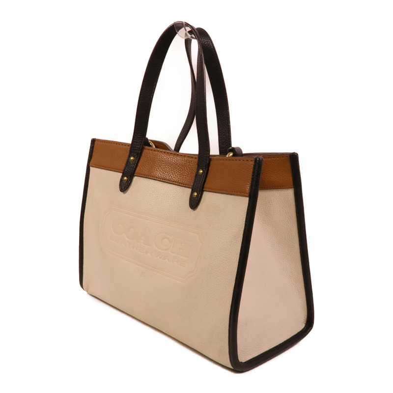 COACH 牛皮皮革Field Tote 30手挽肩背兩用袋-2