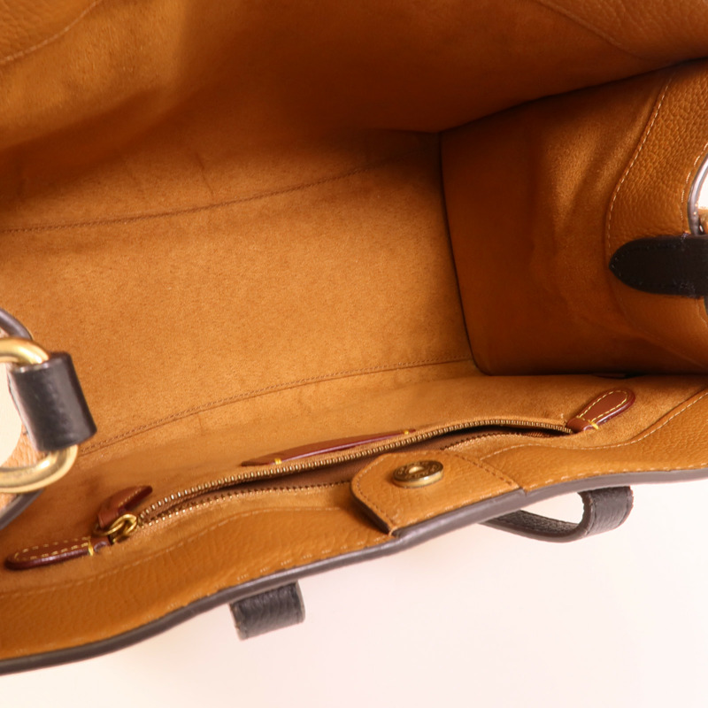 COACH 牛皮皮革Field Tote 30手挽肩背兩用袋-5