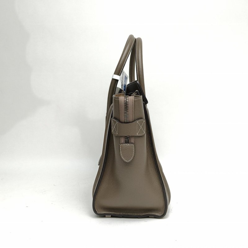 CELINE Luggage笑臉包Micro26灰色牛皮肩背包-1