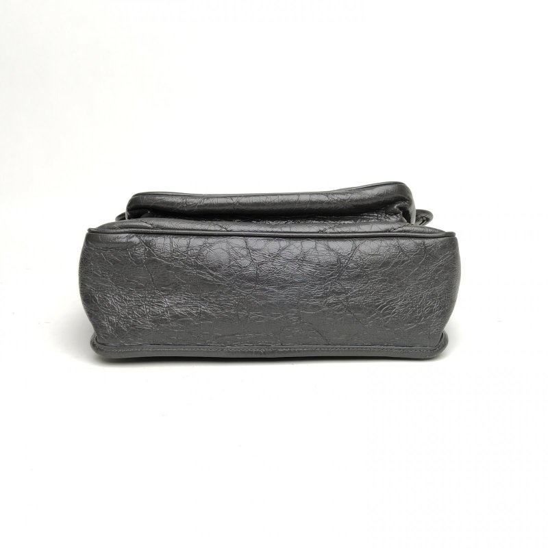 SAINT LAURENT Niki中號28灰色牛皮灰扣肩背包-4