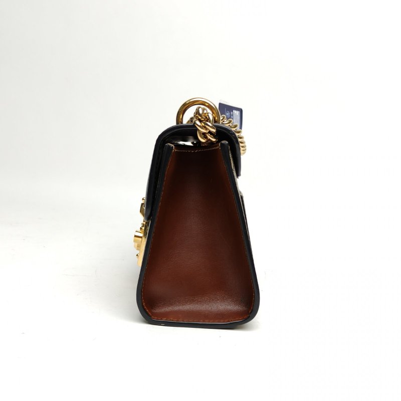 GUCCI Padlock鎖頭包小號黑色牛皮金扣肩背包-1