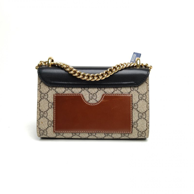 GUCCI Padlock鎖頭包小號黑色牛皮金扣肩背包-2