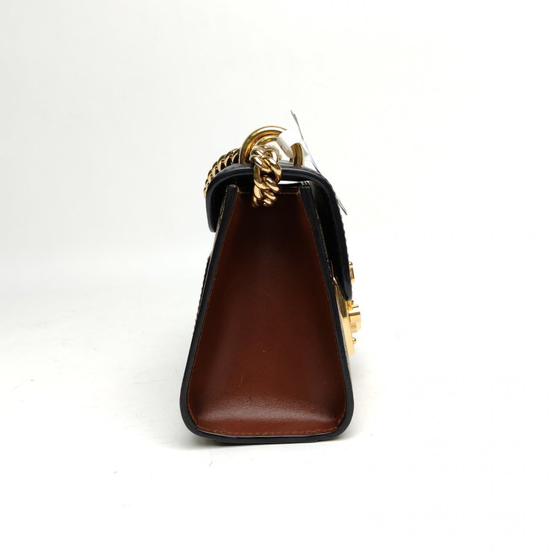 GUCCI Padlock鎖頭包小號黑色牛皮金扣肩背包-3