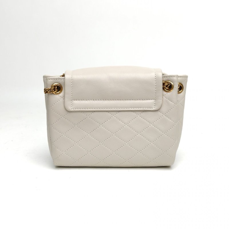 SAINT LAURENT NolitaMini18白色羊皮金扣肩背包-2