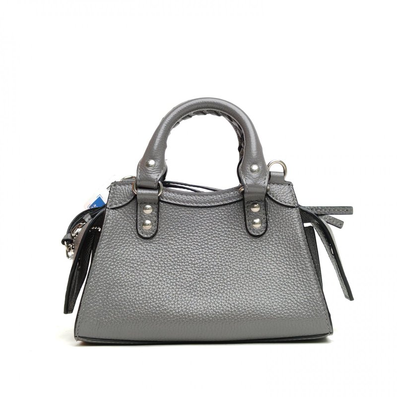 BALENCIAGA NEOCLASSIC手提機車包超Mini灰色肩背包-2