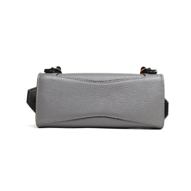 BALENCIAGA NEOCLASSIC手提機車包超Mini灰色肩背包-4