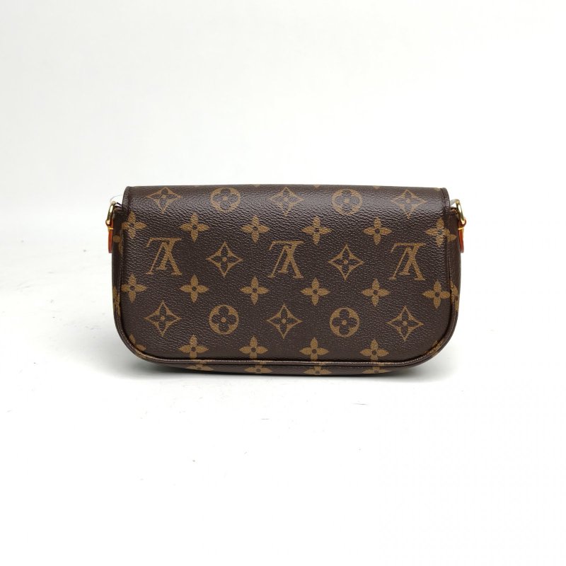 LOUIS VUITTON IVY鏈條腋下包老花PVC金扣晶片肩背包-2