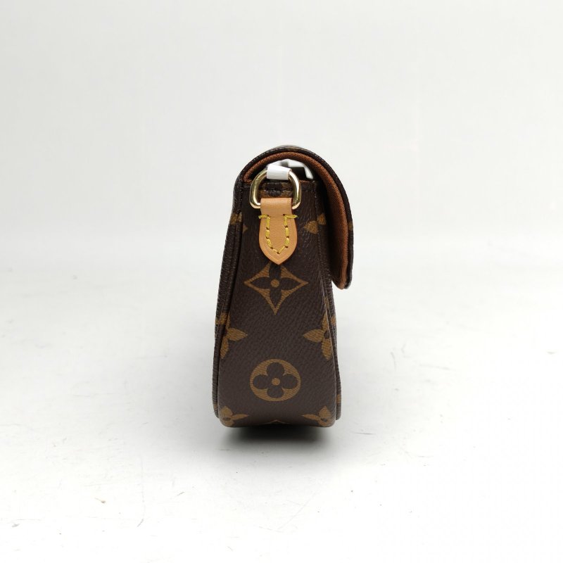 LOUIS VUITTON IVY鏈條腋下包老花PVC金扣晶片肩背包-3