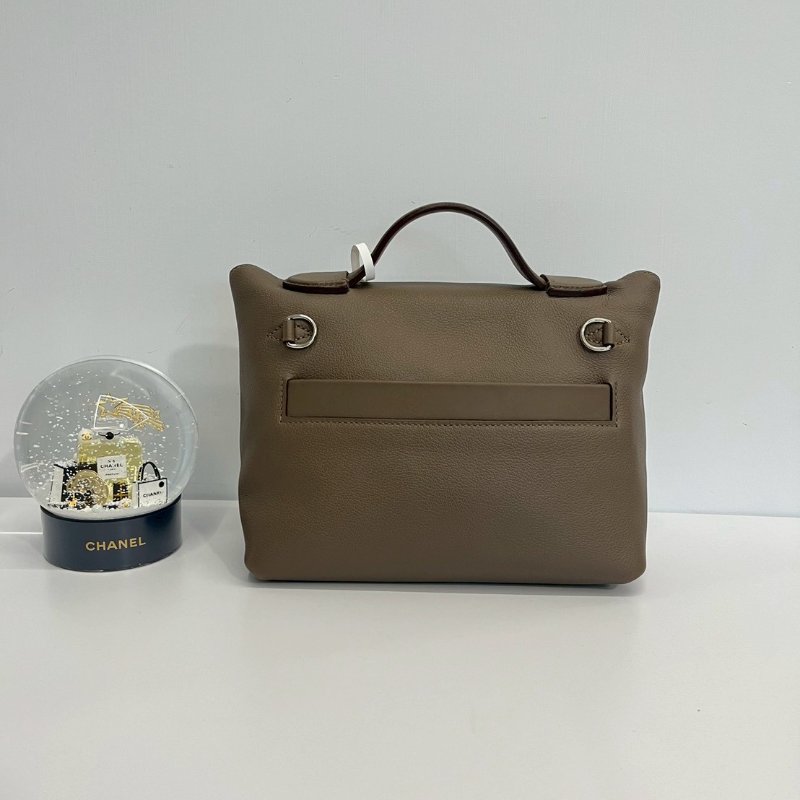 Hermes 2424 mini 大象灰 銀釦 B刻 Evercolor皮 全配有購證+鑑定書-1