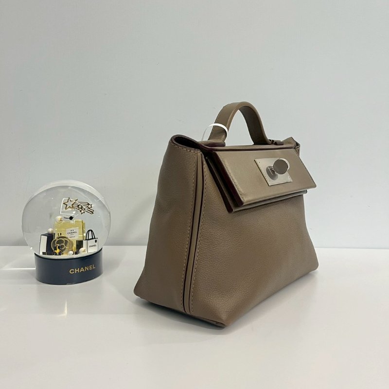 Hermes 2424 mini 大象灰 銀釦 B刻 Evercolor皮 全配有購證+鑑定書-3