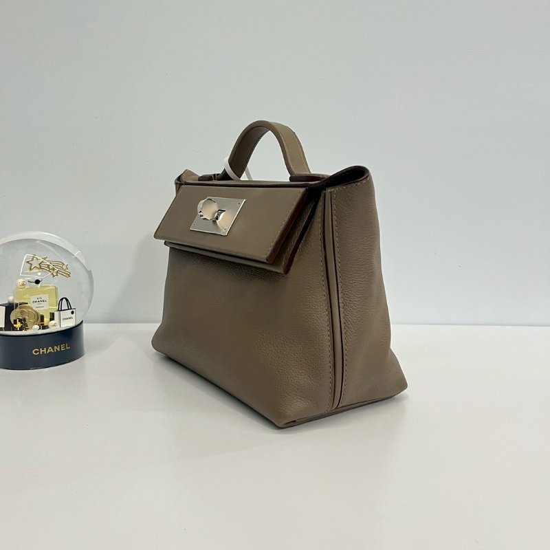 Hermes 2424 mini 大象灰 銀釦 B刻 Evercolor皮 全配有購證+鑑定書-4