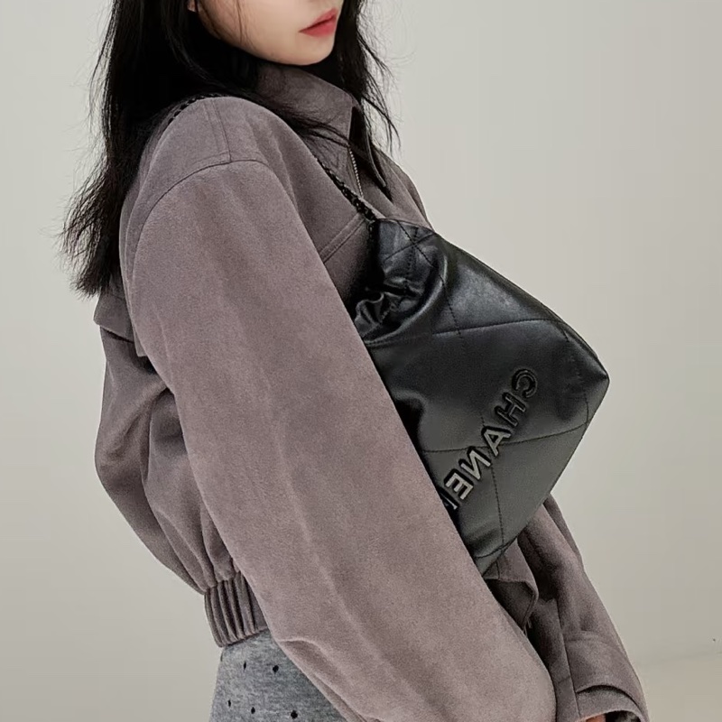 CHANEL soblack全黑22bag mini芯片款奶酷奶酷的24年票 🚁-5