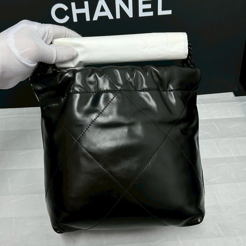 CHANEL soblack全黑22bag mini芯片款奶酷奶酷的24年票 🚁-15
