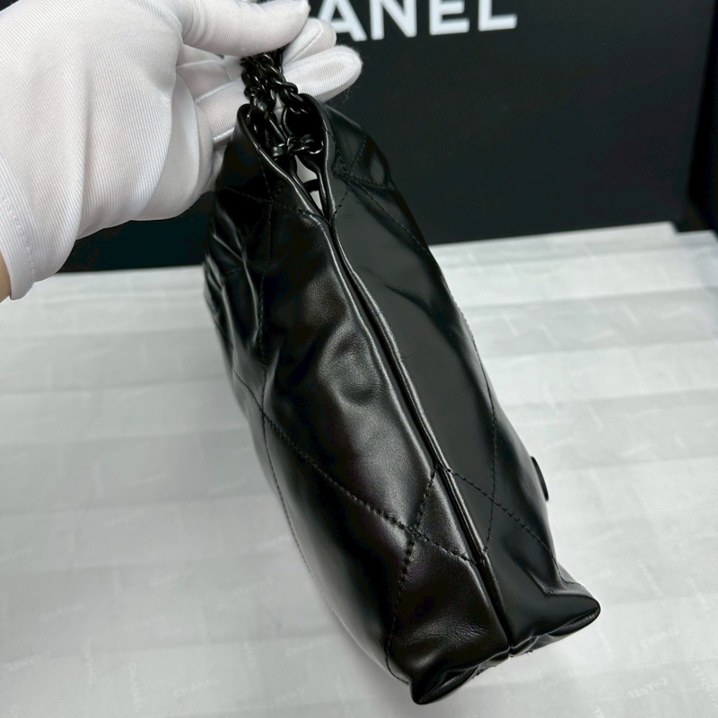 CHANEL soblack全黑22bag mini芯片款奶酷奶酷的24年票 🚁-16