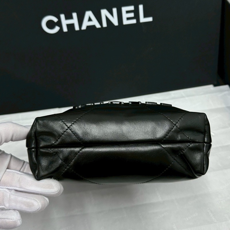 CHANEL soblack全黑22bag mini芯片款奶酷奶酷的24年票 🚁-17
