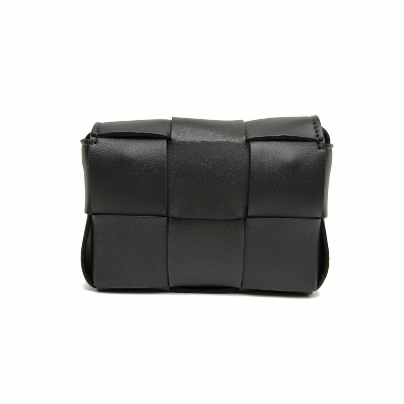 BOTTEGA VENETA CassetteMini12黑色羊皮肩背包-2