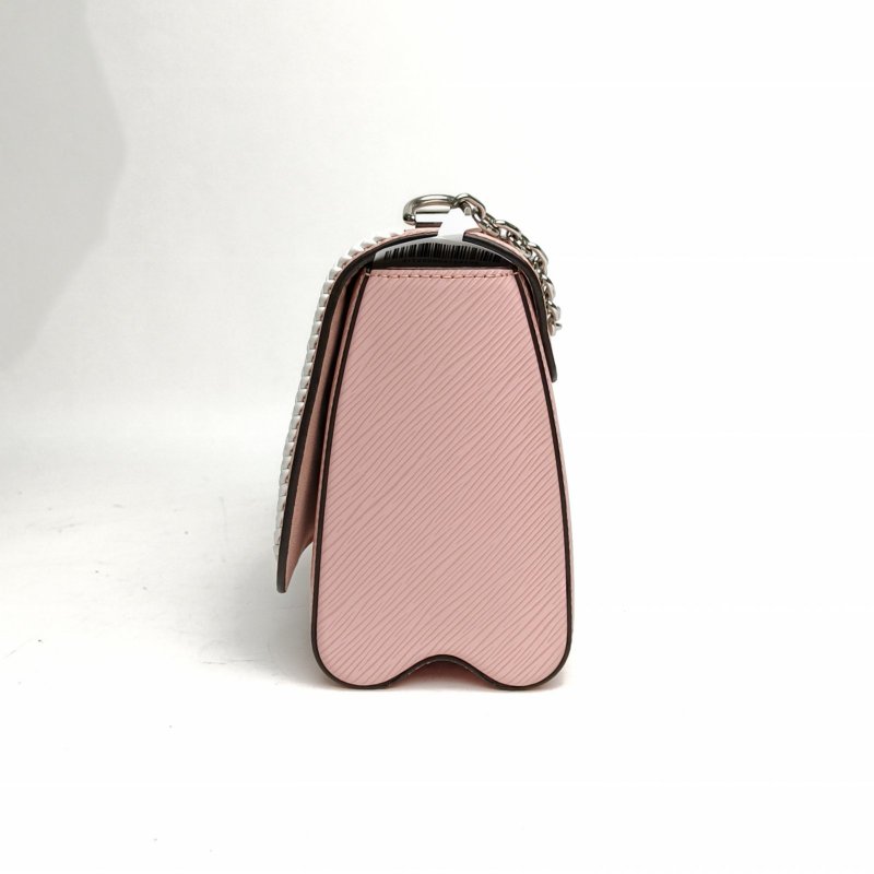 LOUIS VUITTON TWIST中號粉色EPI水波紋牛皮銀扣2018肩背包-1