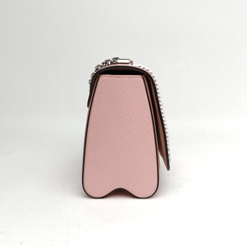 LOUIS VUITTON TWIST中號粉色EPI水波紋牛皮銀扣2018肩背包-3