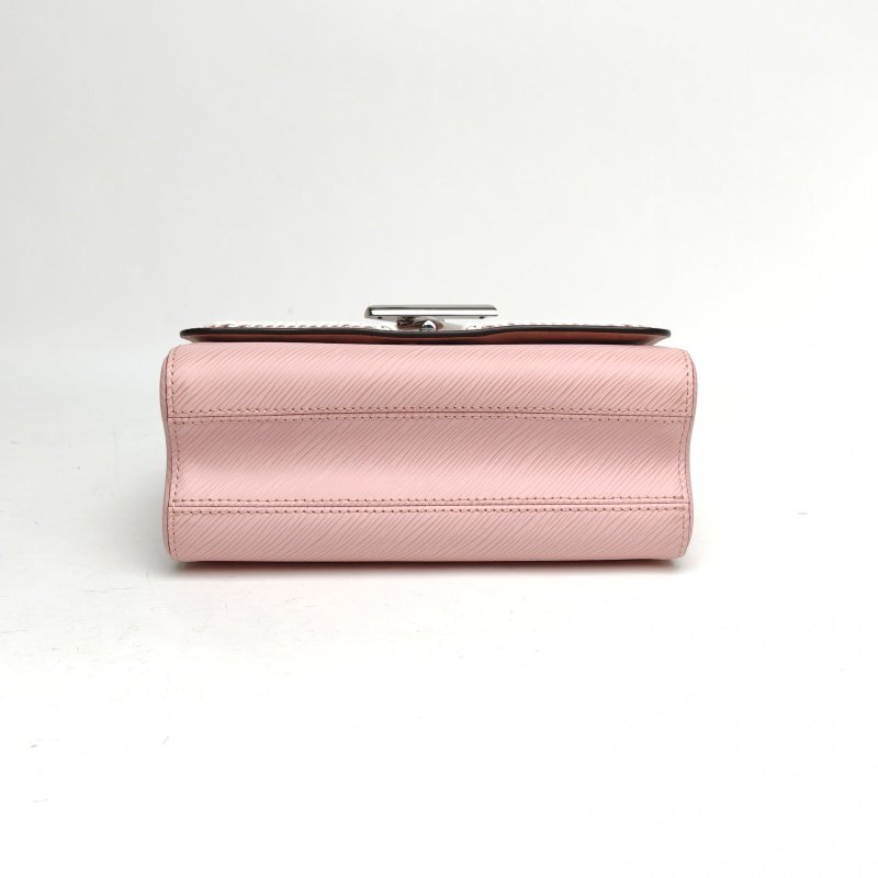 LOUIS VUITTON TWIST中號粉色EPI水波紋牛皮銀扣2018肩背包-4