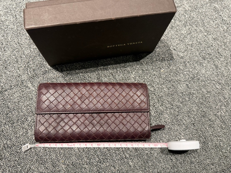 Bottega Veneta紅棕色長夾-2