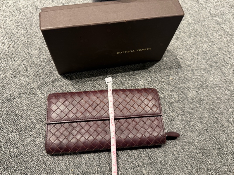 Bottega Veneta紅棕色長夾-3